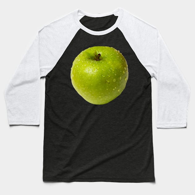 Green Apple Baseball T-Shirt by funfun